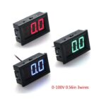 0.56inch 0-100V Three Wire LED Display Digital DC Voltmeter-RED - Image 2
