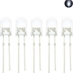 5mm White color LED round shape (White in White)