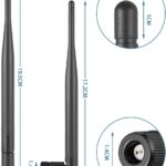 2.4GHz 5dBi Omni Wi-Fi Booster SMA Male Antenna - BLACK NOB - 19CM