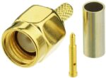 SMA Male Crimp RF Connector Gold-Plating for RG316 RG174 Cable - Image 3
