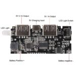 Dual USB 5V 1A 2.1A Mobile Power Bank with PCB Power Module LCD - Image 3