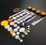 82-Piece DIY Gear Assortment Accessory Set Various Metal Plastic Gears Axle Belt Bushings for Toy Motor Car Robot Packaged Kit