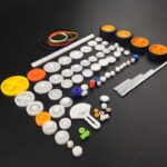 82-Piece DIY Gear Assortment Accessory Set Various Metal Plastic Gears Axle Belt Bushings for Toy Motor Car Robot Packaged Kit