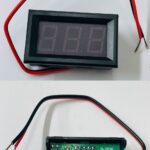 Panel mounted digital voltage meter DSN-DVM-568 with 2-digit red LED display, 4.5...30VDC