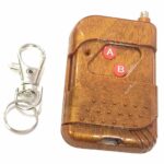 KT02-AB- Rf 433mhz 2 Button Brown Remote With Ev1527 Learning Code