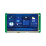 7.0 Inch 1024x600 RS232 HMI LCD Display Resistive Touch 16MB Flash SD interface Buzzer