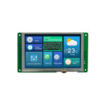 5.0inch 800x480 Industrial IPS UART TTL/RS232 LCD Display Resistive Touch, 16MB Flash Buzzer SD interface