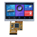 4.3 Inch COF Automotive LCD Screen Non-Touch 480x272 600nits 8MB Flash UART/TTL